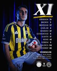 Fenerbahçe'nin Çaykur Rizespor Maçı İlk 11'i Belli Oldu
