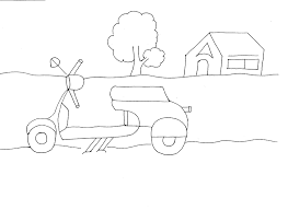 Download or print this coloring page in one click: Scooter Printable Coloring Page For Kids