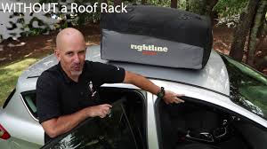 All you need is a roof rack—though sometimes you don't even need that—and you can add cargo capacity to the top of your car without looking like the beverly hillbillies. Rightline Gear Attach A Car Top Carrier Without A Roof Rack Youtube