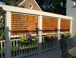 Deck With Planters And Lattice Privacy Screens Outdoor Privacy Privacy Screen Outdoor Backyard Privacy Screen