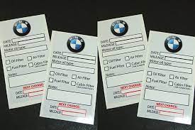 bmw owner oil change service reminder sticker set of 4 reminder stickers sticker set oil change