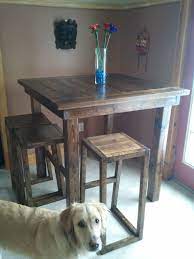 Yitahome bar table, rectangular 39.4 bar height table industrial furniture, breakfast table for dining room kitchen living room party room, sturdy metal frame, easy installation, rustic brown. Build This Pub Style Table For Around 70 Step By Step Instructions Pub Style Table Home Diy Decor