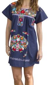 Liliana Cruz Embroidered Mexican Peasant Mini Dress At Amazon Women S Clothing Store Mexican Dresses For Women Mexican Dresses Clothes Stunning Dresses