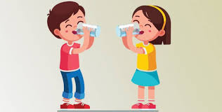 شرب الماء كرتون