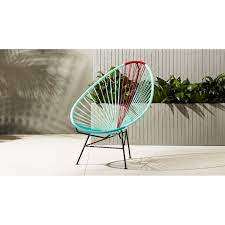 Add A Modernist Aesthetic To Your Patio The Acapulco Aqua Red Egg Outdoor Chair Brings The Retro Mexic Outdoor Chairs Modern Outdoor Chairs White Lounge Chair