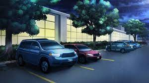 Four cartoon car parking vector buildings. Artstation Anime Style Backgrounds Nikki Tucay Anime Background Anime Backgrounds Wallpapers Episode Interactive Backgrounds