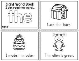 Sight Word Mini Books Free Preschool Sight Words Sight Words Sight Word Books