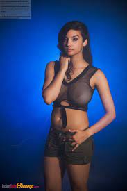 Indian female models non nude in a see thru top and shorts - PornPics.com