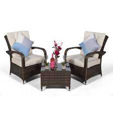 (25) one of the best things about summer is being able to sit out in the garden and relax with a chilled glass of your favourite drink after a busy day. Arizona 2 Seat Rattan Lounge Chair And Table Set Rattan Set Brown Free Uk Delivery