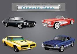 Car Vector Pack Of Classic American Cars Car Vector Classic Cars Ford Classic Cars