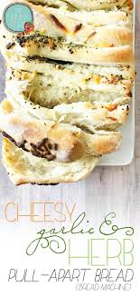 Cheesy Garlic Herb Pull Apart Bread Bread Machine The Skinny Fork Recipe In 2020 Garlic Herb Bread Herb Bread Bread Machine