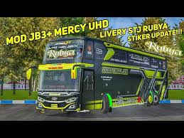 Salah satu ciri utama pada bus shd ini adalah ciri khas topi atau bando pada. Share Mod Jb3 Mercy Uhd Livery Stj Rubya Stiker Update Youtube