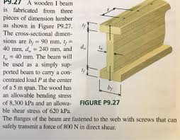 Www.twlumberco.com | tw lumber co. Solved P9 27 A Wooden I Beam Is Fabricated From Three Pie Chegg Com
