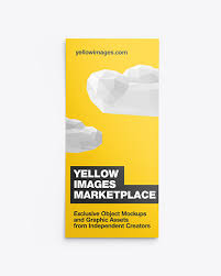 Glossy Flyer Mockup In Stationery Mockups On Yellow Images Object Mockups