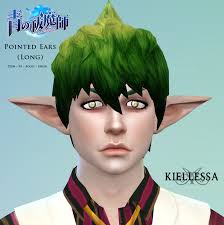 🌟 Kiellessa on X: Sims 4 CC Ive created for everyday use Long Elf Ears -  Earrings - All ages (t.co9tlVFNOume) Long Elf Ears - Skin detail  (left lip mole) - All
