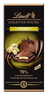Lindt Edelbitter Mousse Pistazie 150g Lebensmittelverpackungsdesign Lebensmittelverpackung Mousse