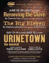 Audiciones para la obra de teatro urinetown el sabado 20 de mayo de 11am a 1pm el lunes 22. Concord Youth Theatre Presents Urinetown The Musical Concord Ma