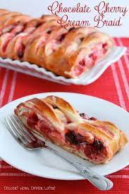 Dessert Now Dinner Later Chocolate Cherry Cream Braid Guest Post For Rhodes Sweet Dough Recipes Breakfast Recipes