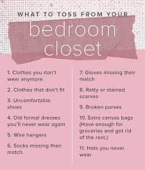 100 Things To Toss From Your Home In The New Year Room Organization Bedroom Closet Bedroom Organization Bedroom