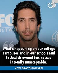 Thank you, David Schwimmer (@_schwim_ ), for speaking out against surging  Jew-hatred.