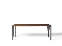 Macarthur park sled coffee table with storage. Large Oiled Natural Walnut Fixed Table With Steel Effect Metal Legs From Dale Italia For Sale At Pamono