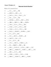 Describe a chemical reaction using words and symbolic equations. Unit Chemical Reactions Balancing Equations Worksheet 2 Answer Key Chemical Reactions Study Guide Worksheet
