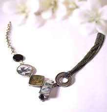 Black And White Jewelry Geometric Necklace Resin Necklace Black And White Necklace Etsy Black And White Necklaces White Necklace Geometric Necklace