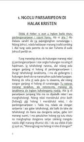 Bahasa batak ai songon on do holong ni roha ni debata diportibion pola do anakna na sasada i dilehon asa unang mago ganup na porsea diibana. 2008 Bakti J Situmorang Page 47