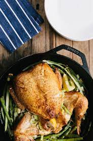 Splayed Roast Chicken With Spring Vegetables Recipe Spring Vegetables Recipes Recipes Vegetable Recipes