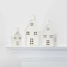 Small Ceramic House Decorative Figure White Wondershop Target Ceramic Houses White Christmas Decor White House Christmas
