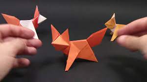 Origami Fox Easy Yakomoga Origami Easy Tutorial Origami Fox Easy Origami Easy Easy Origami Animals