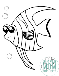 Angelfish 3 coloring page | free printable coloring pages. Free Printable Angelfish Coloring Page Simple Mom Project