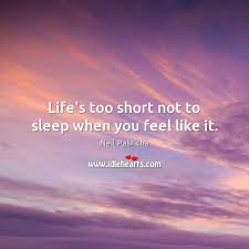 Life S Too Short Not To Sleep When You Feel Like It Idlehearts
