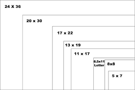 paper size chart maine photo works