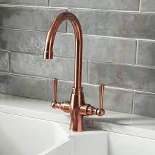 Alveus leo copper, kitchen mixer tap, monarch collection. Trafalgar Brushed Copper Dual Lever Kitchen Mixer Tap Victorian Plumbing Uk