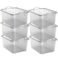 Life Story Clear Stackable Closet Storage Box 55 Quart Containers 6 Pack In 2021 Closet Storage Storage Totes Plastic Underbed Storage