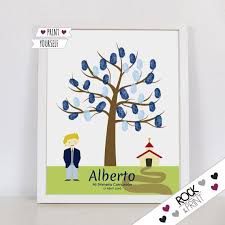 Personalizados con nombre y envío urgente. Cuadro Arbol De Huellas Comunion Nina Personalizado Firmas Y Dedicatorias Con Huella Para Detalles De Comuniones Marco Tinta De Colores E Instrucciones Recuerdo De Los Invitados A Comunion Decoracion Del Hogar Libros