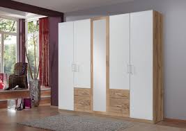 Ob sie hier kleidungsstücke, schuhe oder bücher unterbringen, bleibt ganz ihnen überlassen. Schrank Drehturenschrank Kleiderschrank Fb 5 Tur Schlafzimmer Spiegel Eiche Weiss