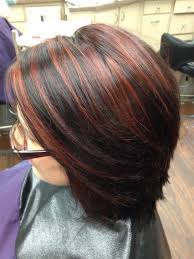 Red Highlights With A Dark Brown Base Color Great Look For Fall Red Highlights In Brown Hair Hair Styles Hair Highlights