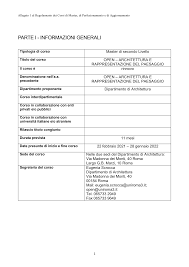 PARTE I - INFORMAZIONI GENERALI