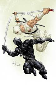 The Ninja Rivalry Snake Eyes Gi Joe Ninja Art Storm Shadow