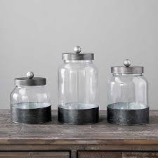 Check spelling or type a new query. Glass And Black Metal Canisters Set Of 3 Kirklands