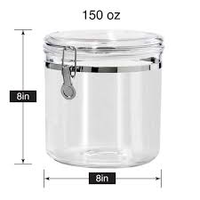 Although round containers allow air to oggi 9322 acrylic container set. Oggi 150 Ounce Jumbo Stainless Steel Kitchen Airtight Canister With Clear Arylic Kitchen Dining Bar Canisters Jars