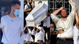 Κηδεία < (διαχρονικό) ελληνιστική κοινή κηδεία < αρχαία ελληνική κηδεία < κηδεύω < κῆδος (φροντίδα). Pxw3x3hhqidsfm