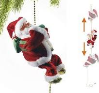 Electric Black Santa Claus Climbing Rope Ladder, African American Santa  Climbing Up and Down with Music Singing Santa LED Novelty Black Santa ...