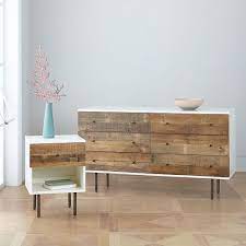 This makes a table clock or lighting option such as a table lamp easily accessible even while standing. Reclaimed Wood Lacquer Nightstand