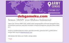 Watch short videos about #ketololan on tiktok. Census Army Bts 2020 Bahasa Indonesia Debgameku