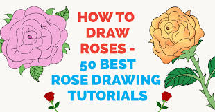 Draw a flower, erasing guide lines as necessary. 50 Easy Ways To Draw A Rose Learn How To Draw A Rose