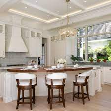 They are paired with exquisite recess lightings capable of illuminating areas with a 45° slope. Kitchen Ceiling Ideas