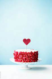 Over 17,103 valentine birthday cake pictures to choose from, with no signup needed. Valentines Cake On A Blue Background By Ruth Black Cake Heart Stocksy United Valentine Cake Mini Cakes Birthday Creative Cake Decorating